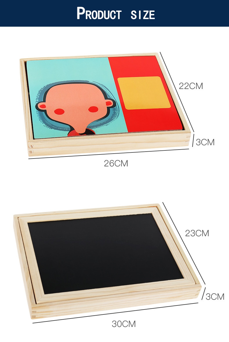 Wooden Magnetic Drawing Board Puzzle Wooden Magnetic Drawing Board Puzzle