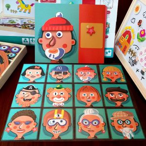 Wooden Magnetic Drawing Board Puzzle
