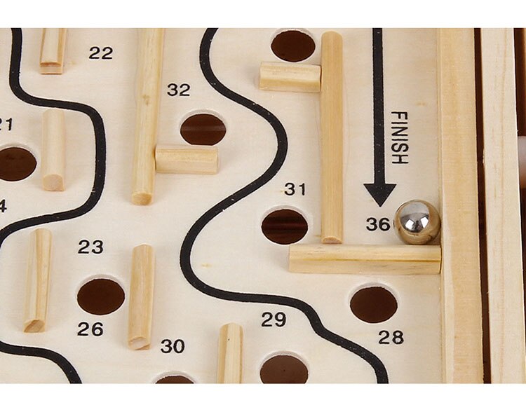 Wooden 3D Magnetic Ball Maze Puzzle