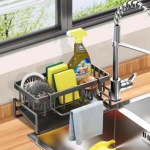 Self-Draining Kitchen Sink Organiser Rack