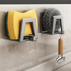 Self-Adhesive Stainless Steel Sponge Rack