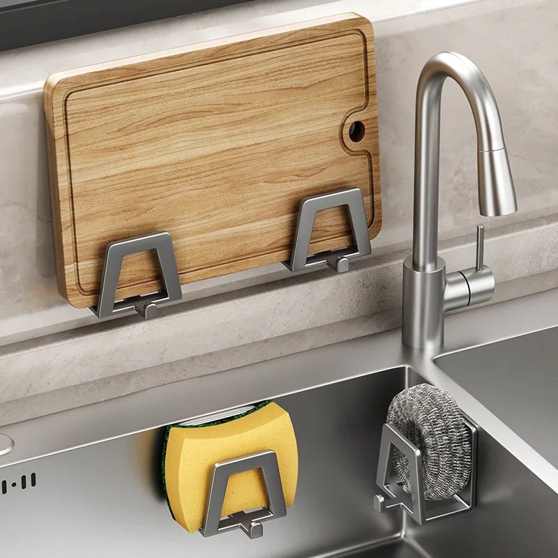 Self-Adhesive Stainless Steel Sponge Rack - Image 2