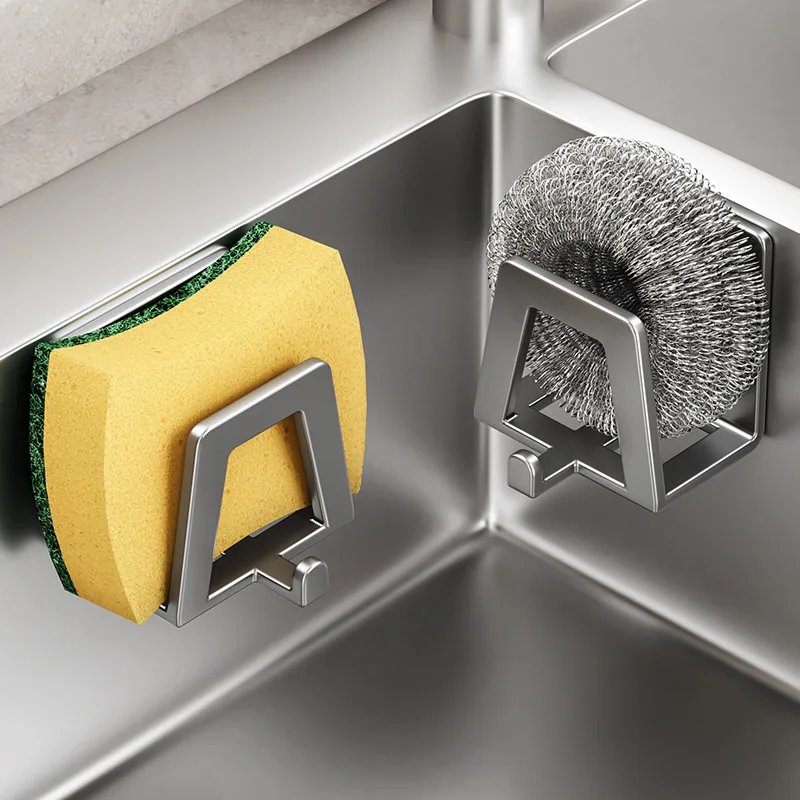 Self-Adhesive Stainless Steel Sponge Rack - Image 4
