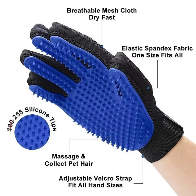 Pet Grooming Glove – Silicone Bath & Hair Removal Mitt - Image 6