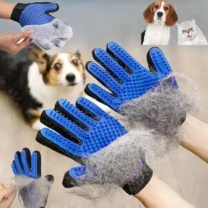 Pet Grooming Glove – Silicone Bath & Hair Removal Mitt