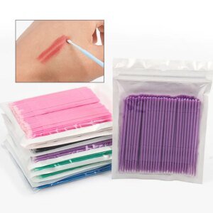 100pcs Bamboo Eyelash Cleaning Swabs