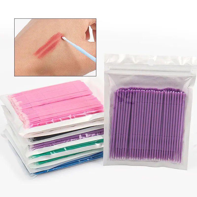 100pcs Bamboo Eyelash Cleaning Swabs