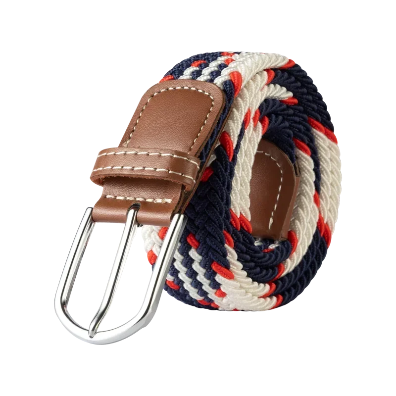 Unisex Braided Elastic Canvas Belt, 130cm - Image 3