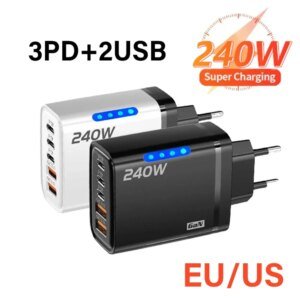 240W GaN 5-in-1 Fast Phone Charger