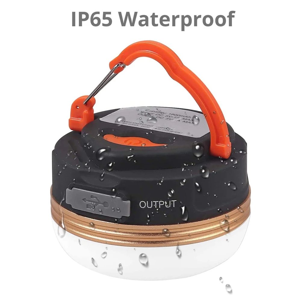 High Power Camping Lantern Tents Lamp 1200mah USB Rechargeable Portable Camping Lights Outdoor Hiking Night Hanging Lamp