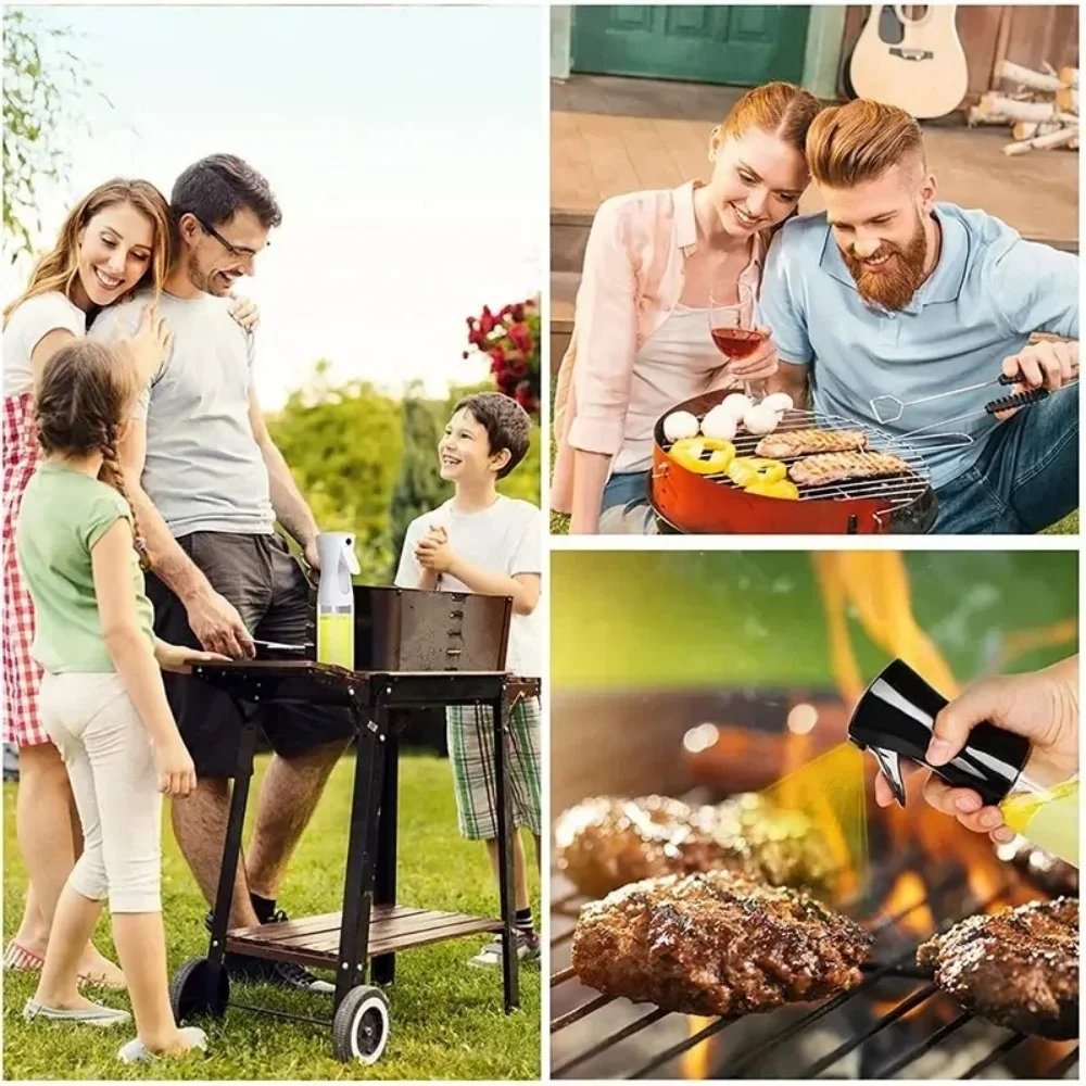 200ml/300ml500ml Oil Spray Bottle Kitchen BBQ Cooking Oil Kettle Baking Roasting Picnic Cooking Supplies Sauce Sprayer Container