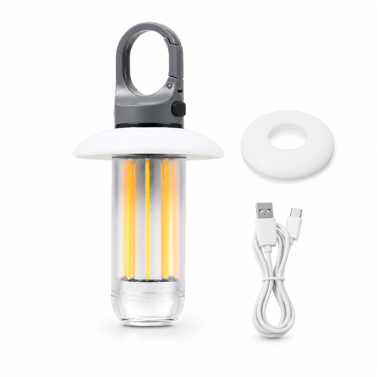 LED Rechargeable Flashlight Camping Lantern 5 Modes Super Bright Portable Hanging Tent Lamp Waterproof Hiking Fishing Outdoor
