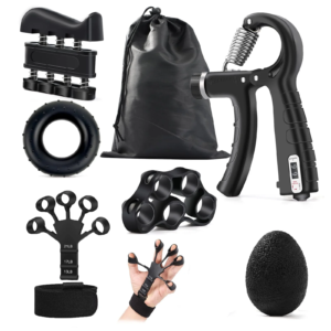 Adjustable Hand Grip Strengthener with Finger Exerciser