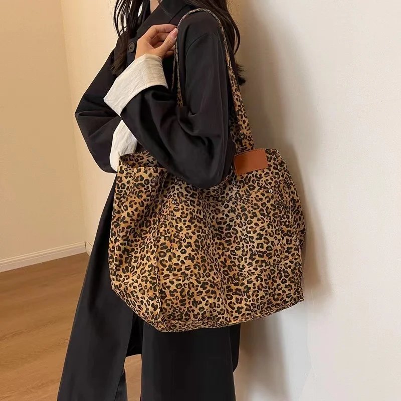 Large Leopard Print Tote Bag - Image 2