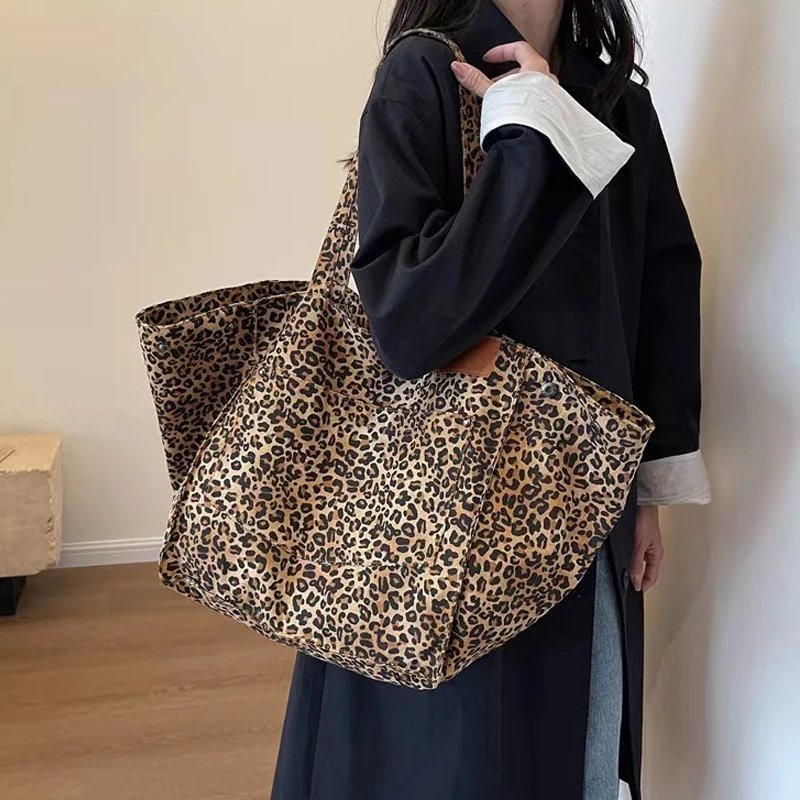 Large Leopard Print Tote Bag - Image 5