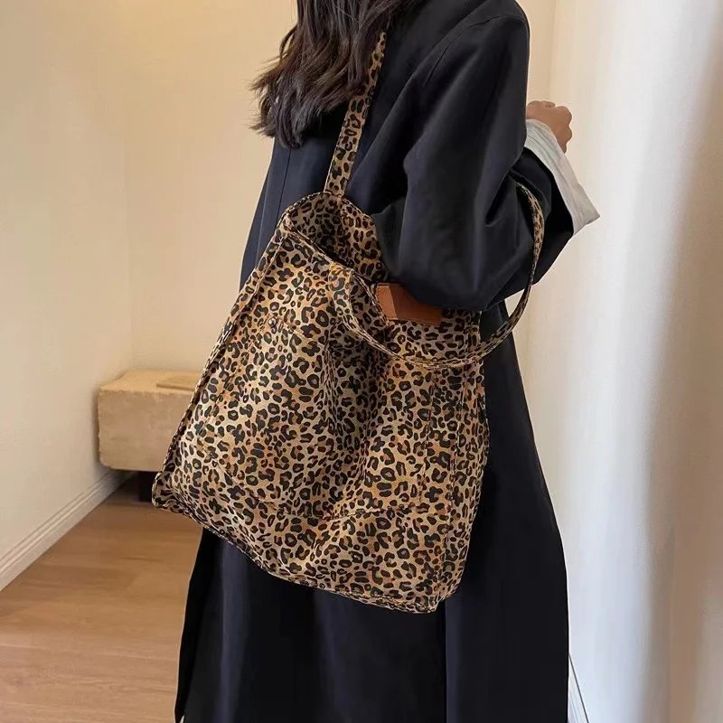 Large Leopard Print Tote Bag