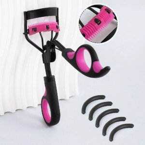 Stainless Steel Eyelash Curler with 5 Silicone Pads