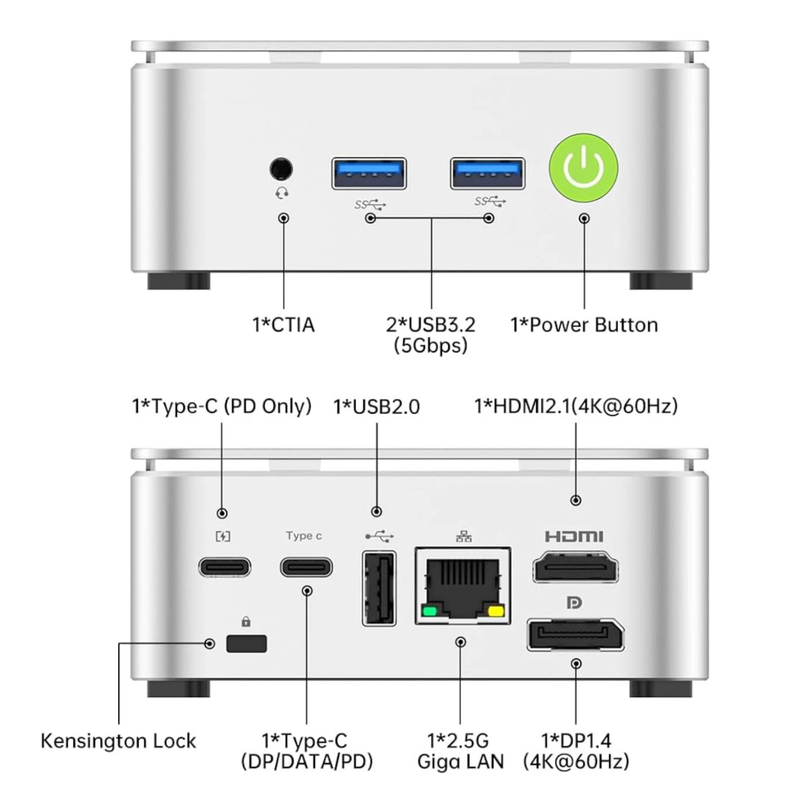 GMKtec G10 Mini PC – AMD Ryzen 5 3500U, 2.5GbE LAN - Image 5