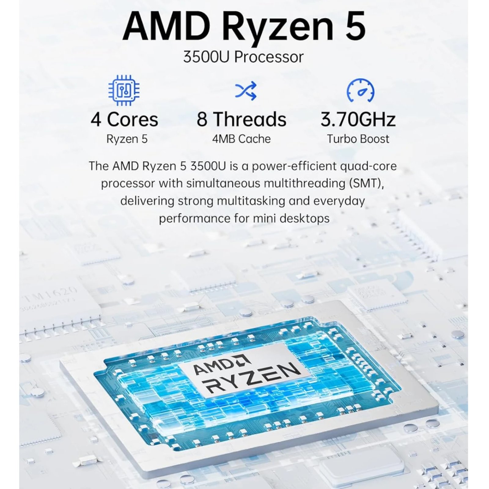 GMKtec G10 Mini PC – AMD Ryzen 5 3500U, 2.5GbE LAN - Image 2