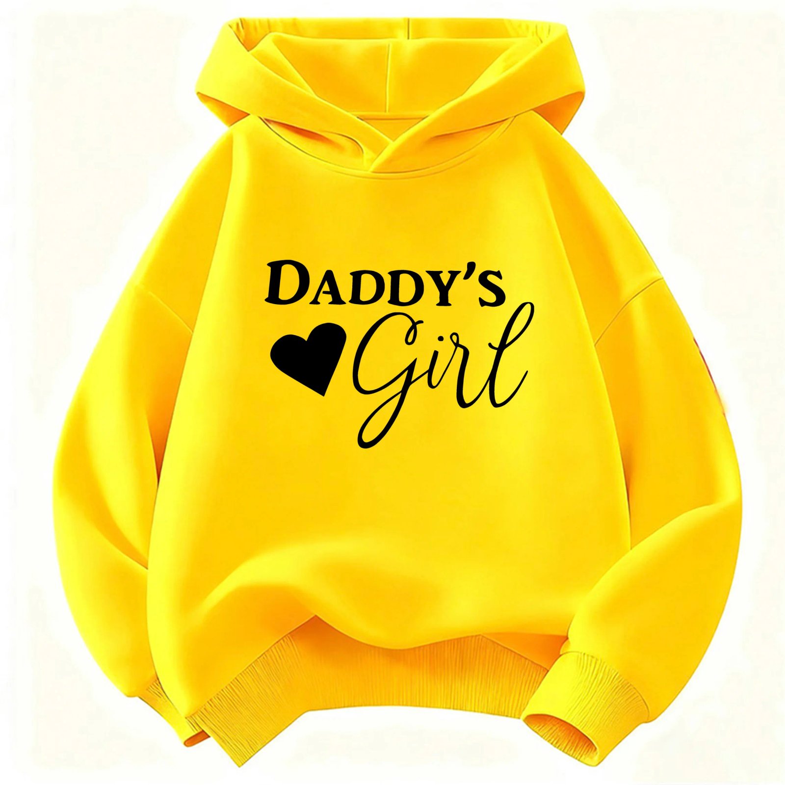 Daddy's Girl Heart Print Girls' Hoodie - Image 6