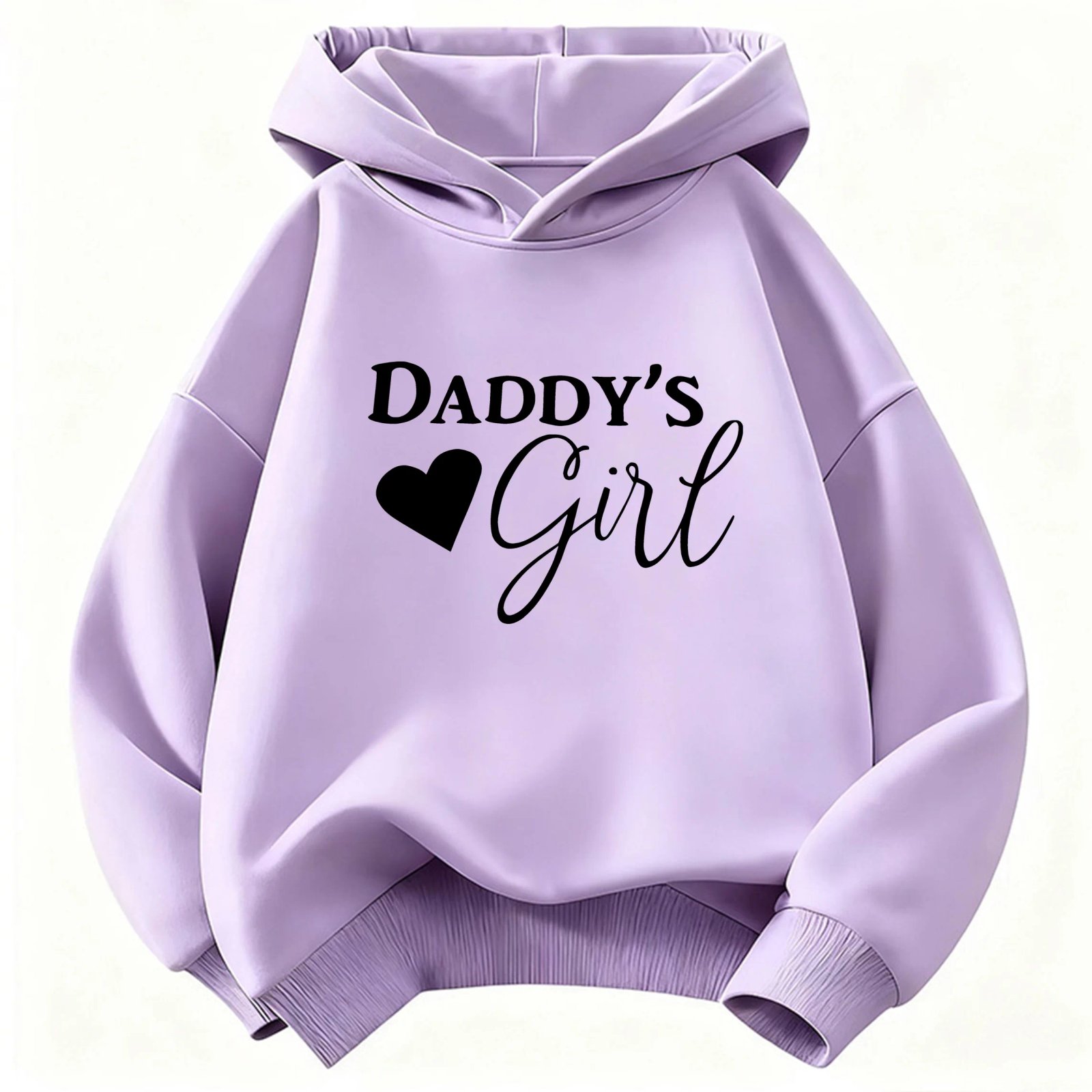 Daddy's Girl Heart Print Girls' Hoodie - Image 5