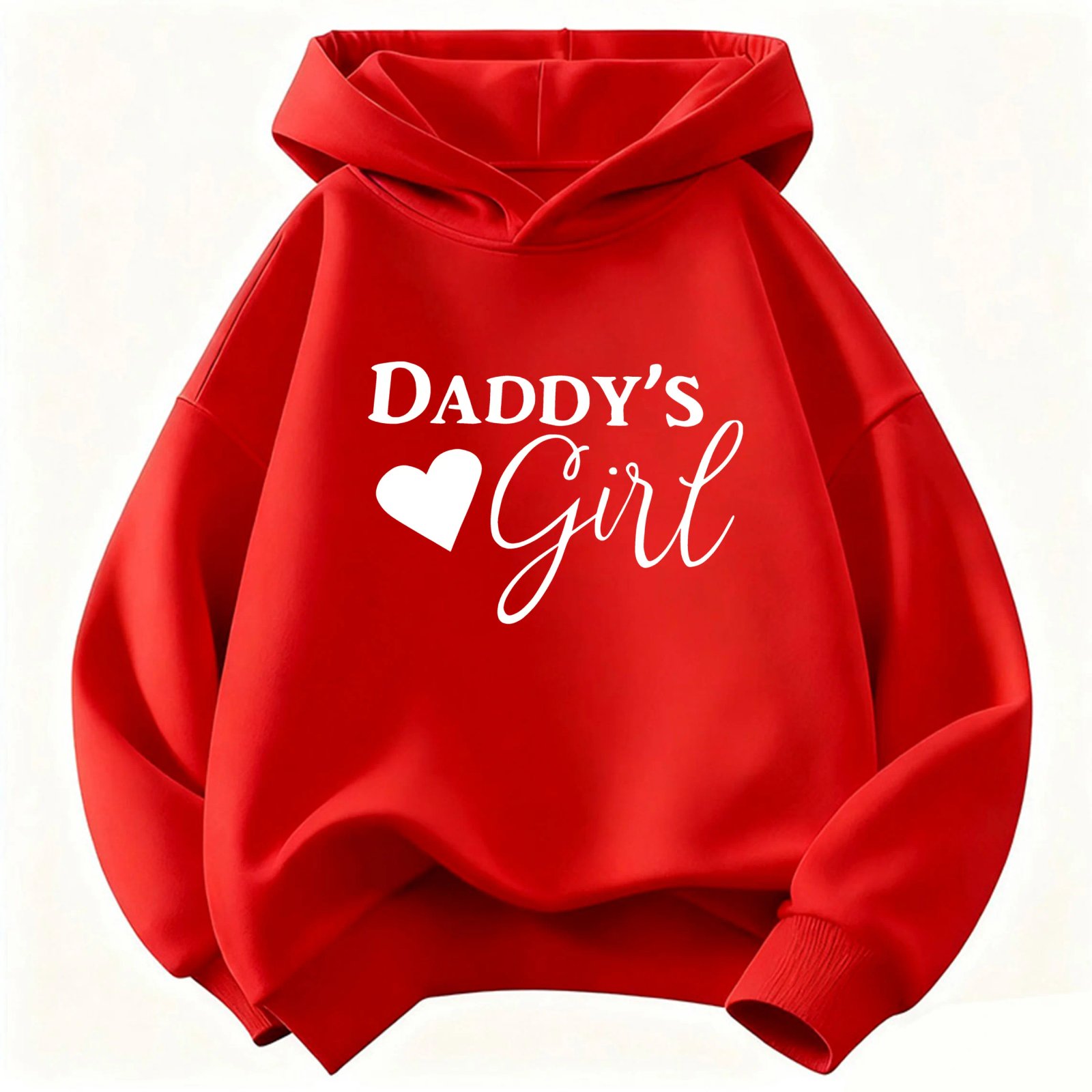 Daddy's Girl Heart Print Girls' Hoodie - Image 3