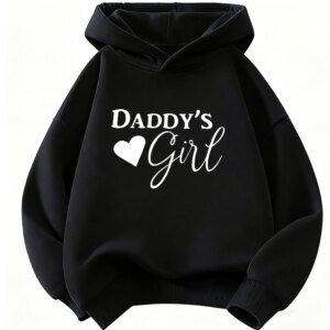 Daddy's Girl Heart Print Girls' Hoodie