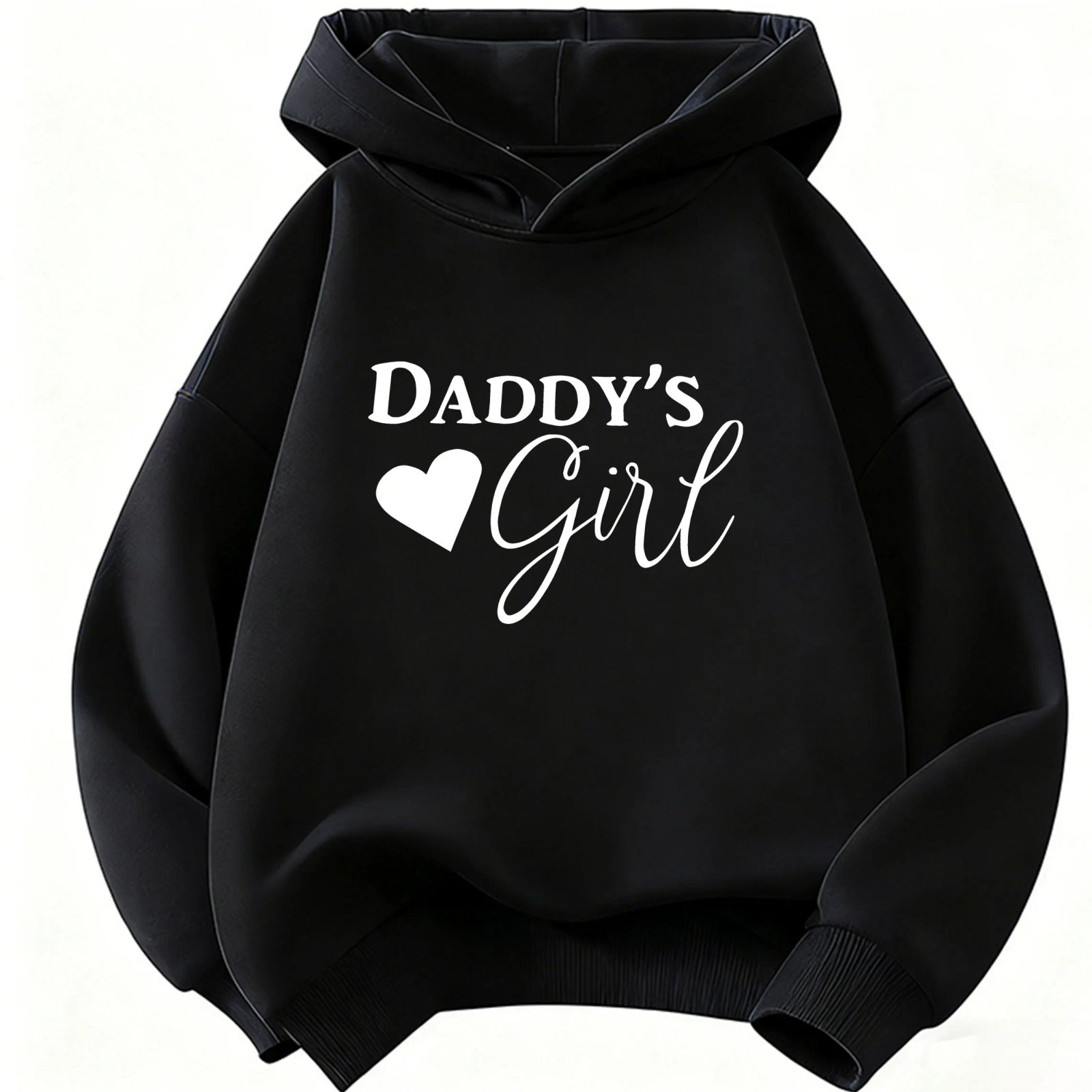 Daddy's Girl Heart Print Girls' Hoodie