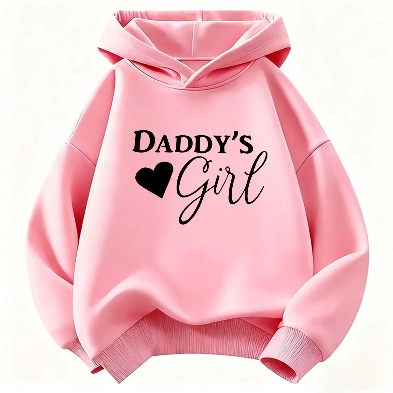 Daddy's Girl Heart Print Girls' Hoodie - Image 4