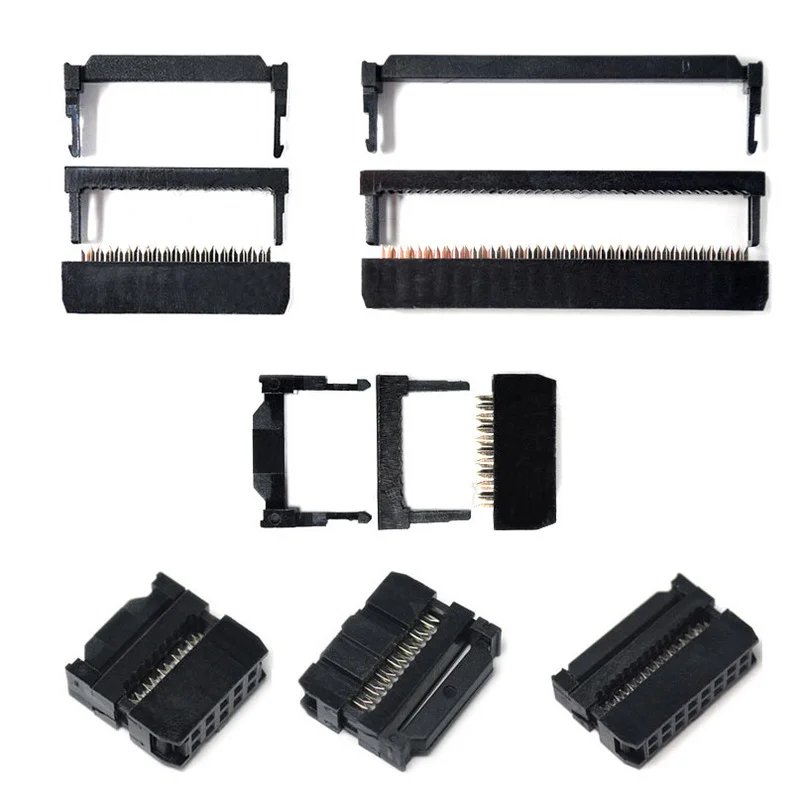 FC IDC Dual-Row Socket Connector, 2.54mm Pitch