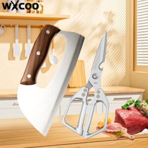 Hand-Forged Kitchen Knife & Scissors Set