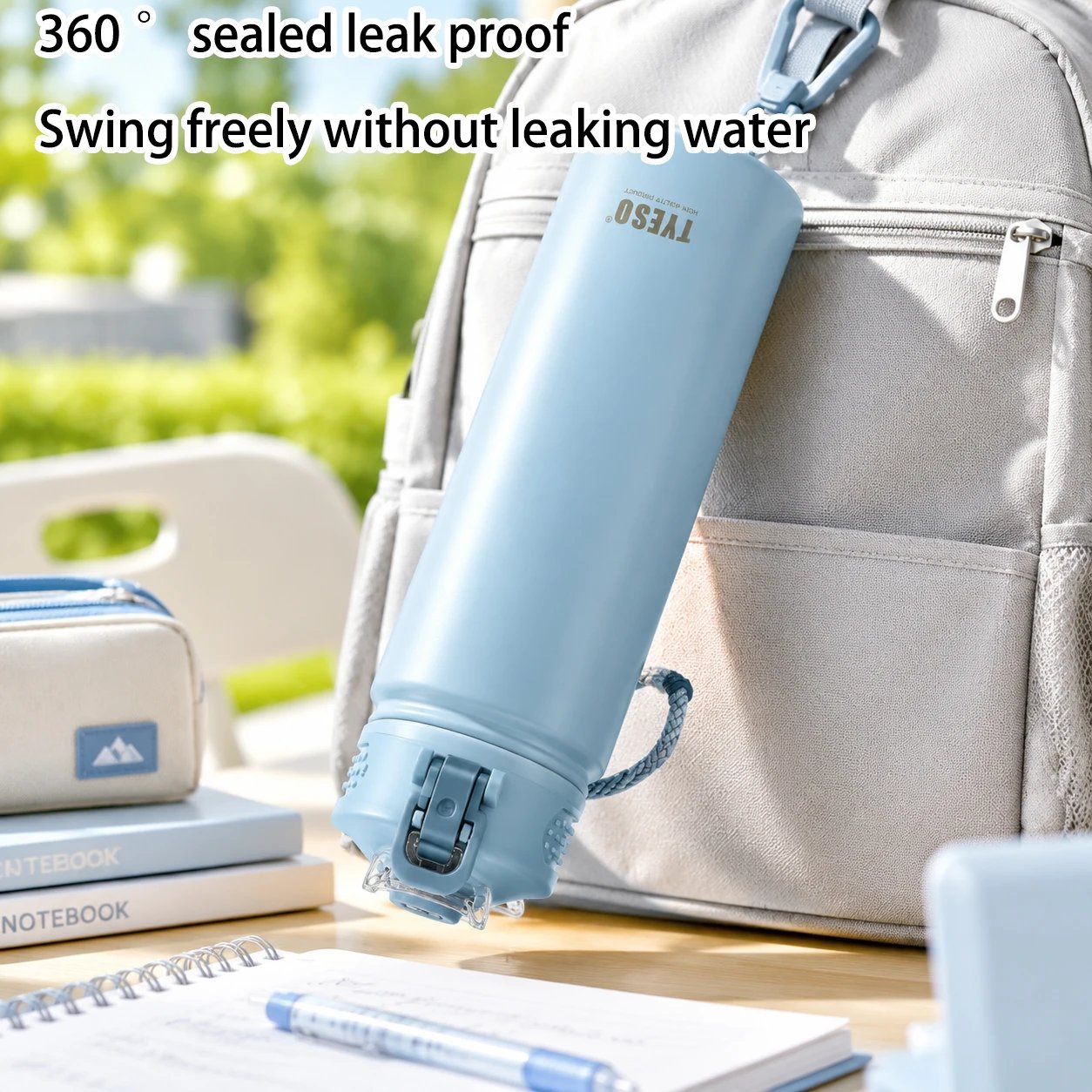 Stainless Steel Insulated Bottle with Straw - Image 4