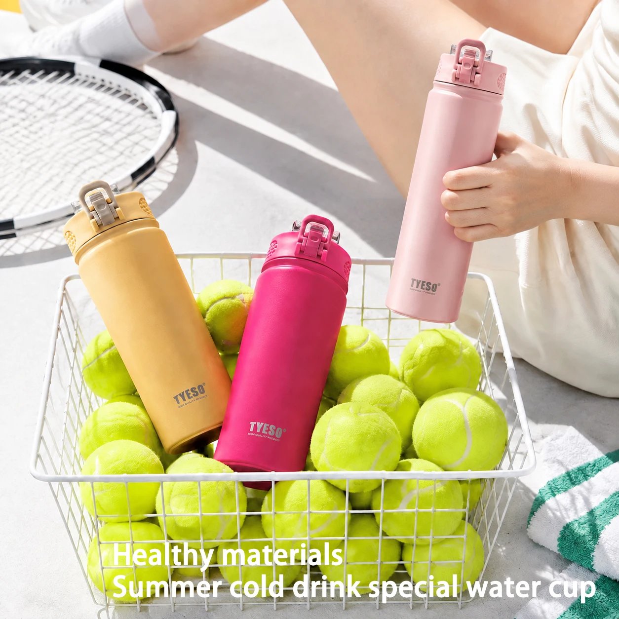 Stainless Steel Insulated Bottle with Straw - Image 2
